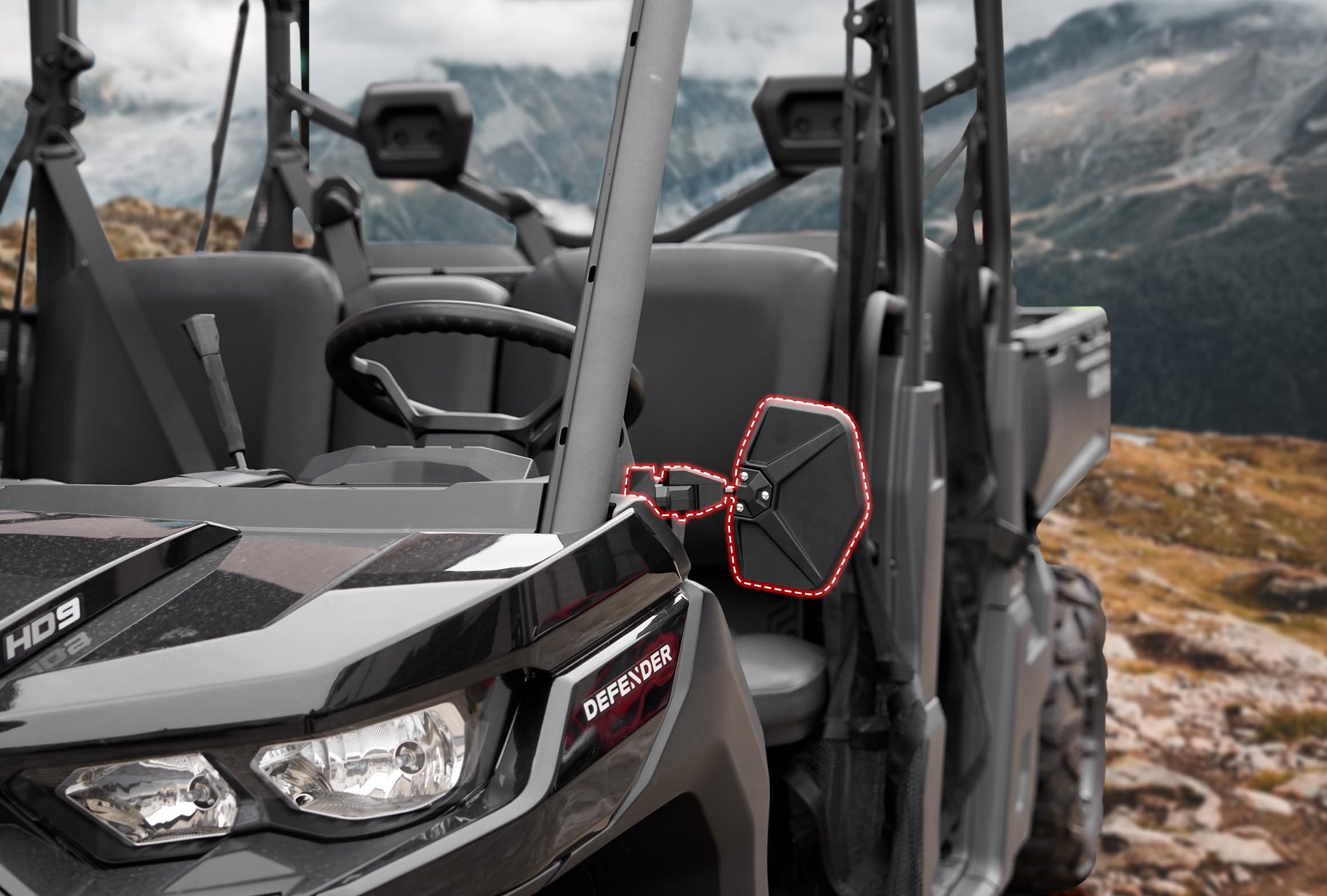 A & UTV PRO Rear View Mirror & Side Mirrors Kit for 20162023 CanAm