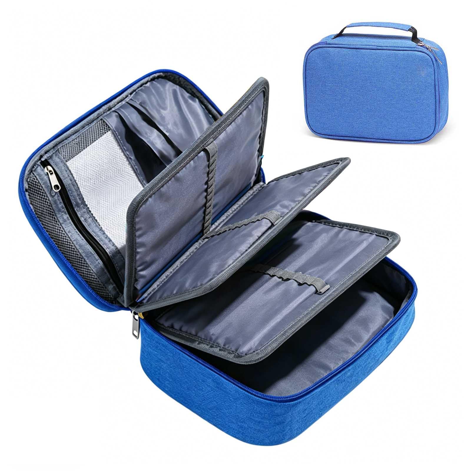 Megcdtr Large Pencil Case, 72 Slots Multi-Functional Large Capacity Pens Case, Multi-Layer Detachable Pen Bag, Pencil Cases for School Office Art Craft (Blue) — image 1
