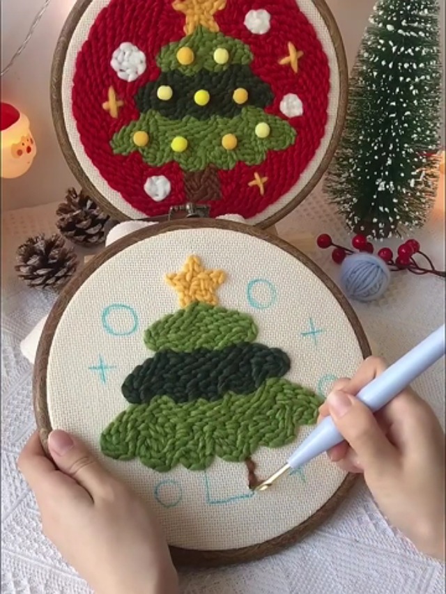 Nsiwem Stylo Broderie 37 Pièces Kit Broderie Point Punch Needles Stylo Manuel De Broderie Ensemble Poinçon Aiguille Pour La Broderie Broderie D' Aiguille De Poinçon Kit Pour DIY Broderie