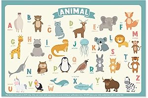 60 Disposable Placemats: Protect Your Dining Table with Kid-Friendly Fun!