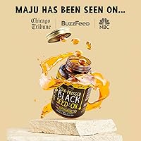 Vista 5 de Maju Superfoods Cápsulas de aceite de semilla negra, fuerte prensado en frío, 2% timoquinona, 100% aceite de semilla de comino negro turco, Nigella