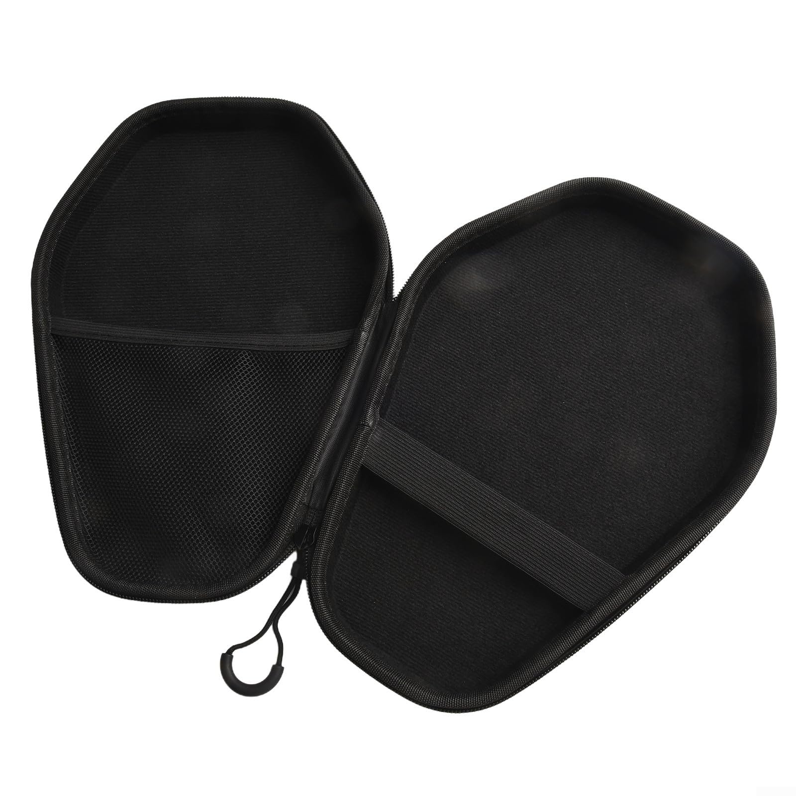 1 PZ Borsa per racchette da ping pong EVA Custodia rigida impermeabile con fascia elastica cinghia da polso per 2 pagaie e palline nero