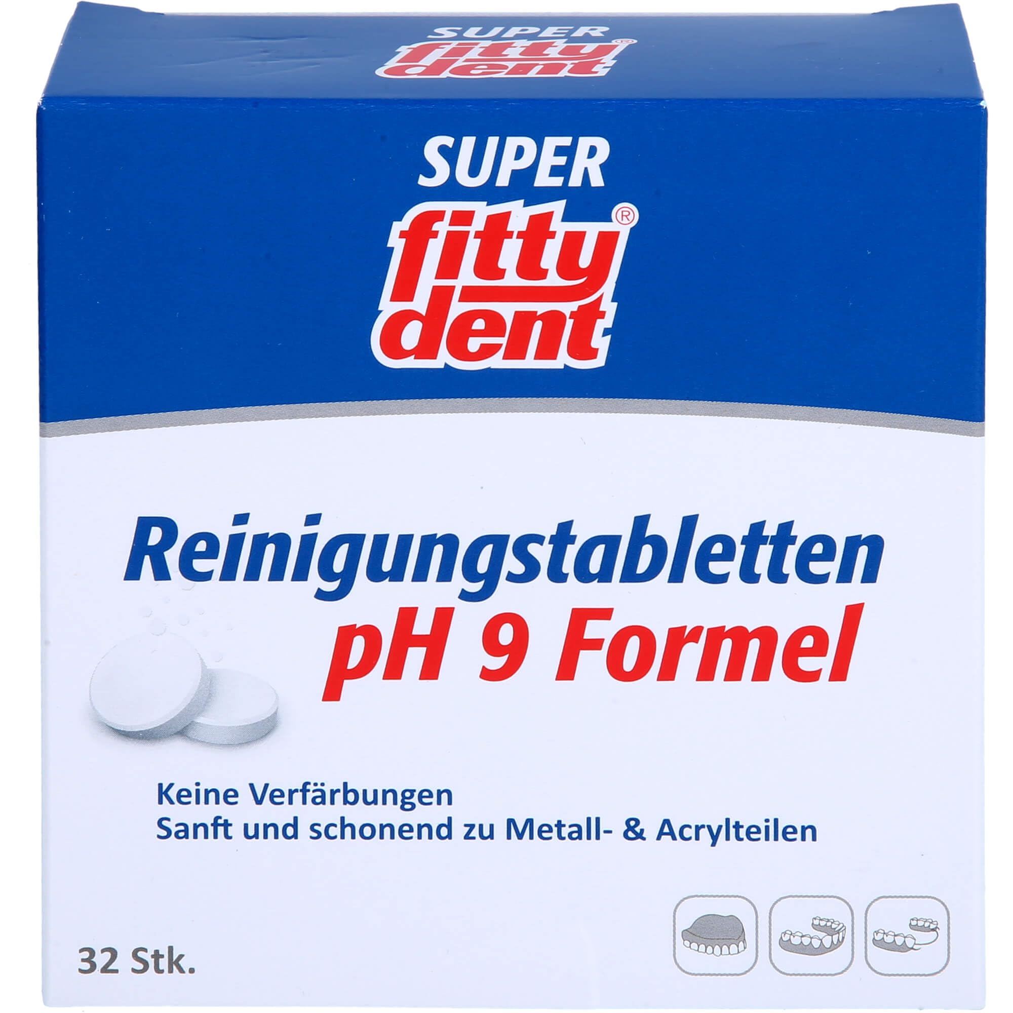 FITTYDENT SUPER REINIGUNGS, 32 pc Tablettes