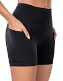 Women's Short Yoga Side Pockets High Waist Workout Running Sports Shorts 4