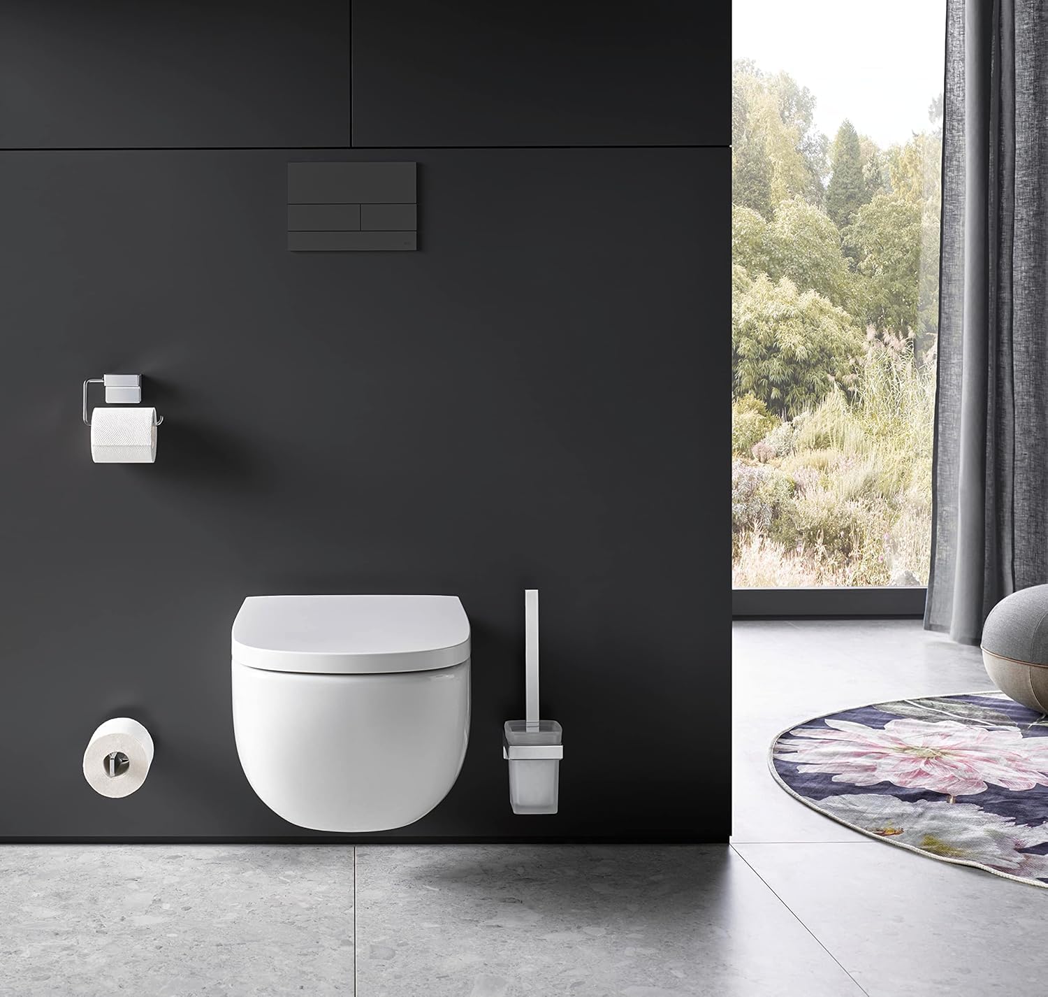 Emco Cue Toilet Roll Holder Without Flap 13.5 x 3.6 x 8.9 cm Chrome