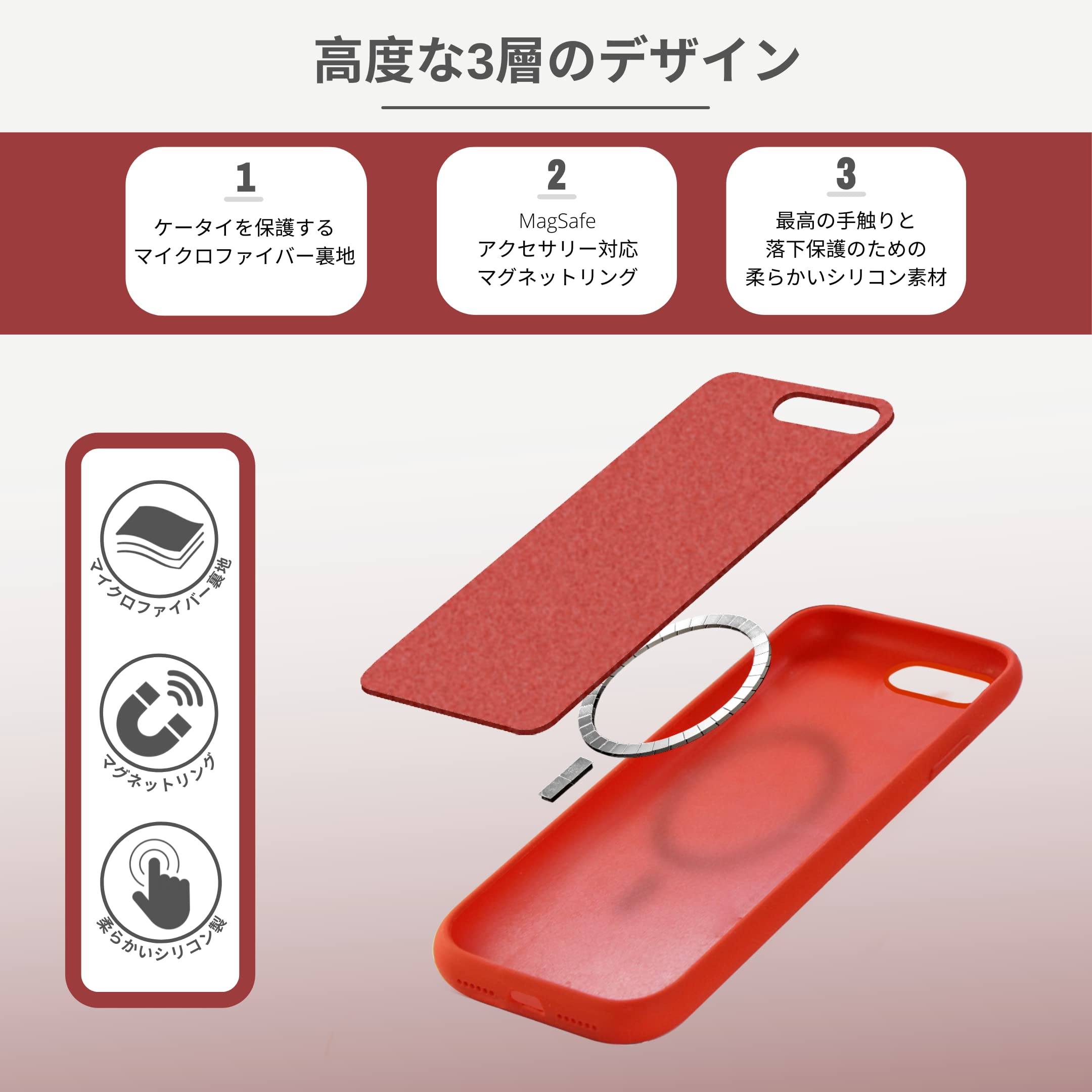 Amazon.co.jp: VECI iPhone SE / 8 マグネットケース、マグセーフ