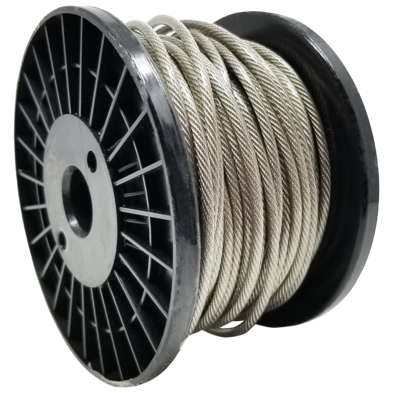 3/16 Coated Wire 100ft Stainless Steel Vinyl Coated Wire Rope for Deck Railing and String Lights, 1/8