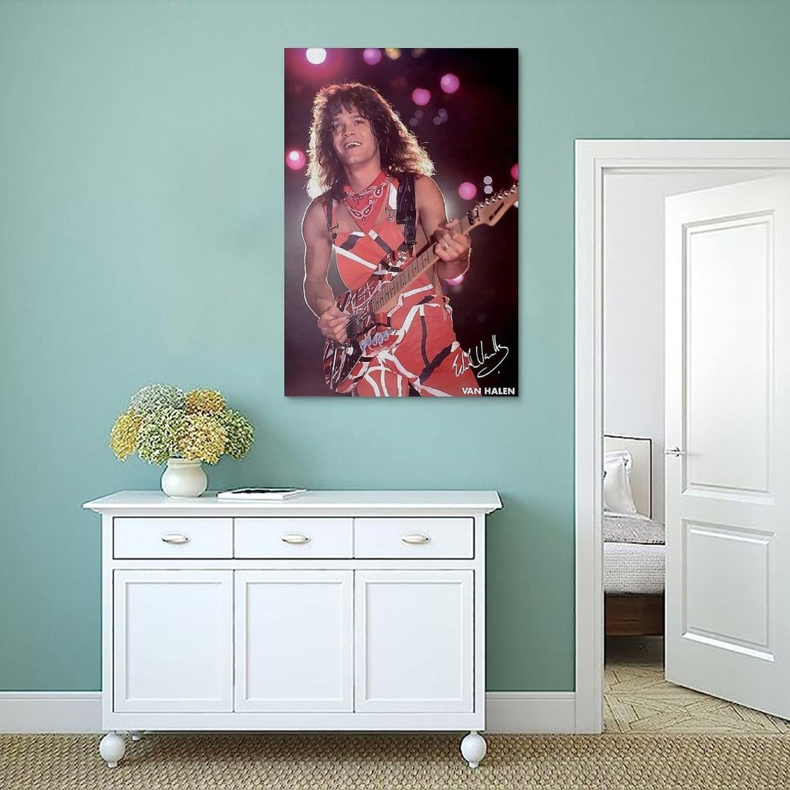 RJETZMU Eddie Van Halen Poster Canvas Wall Art Posters For Bedroom