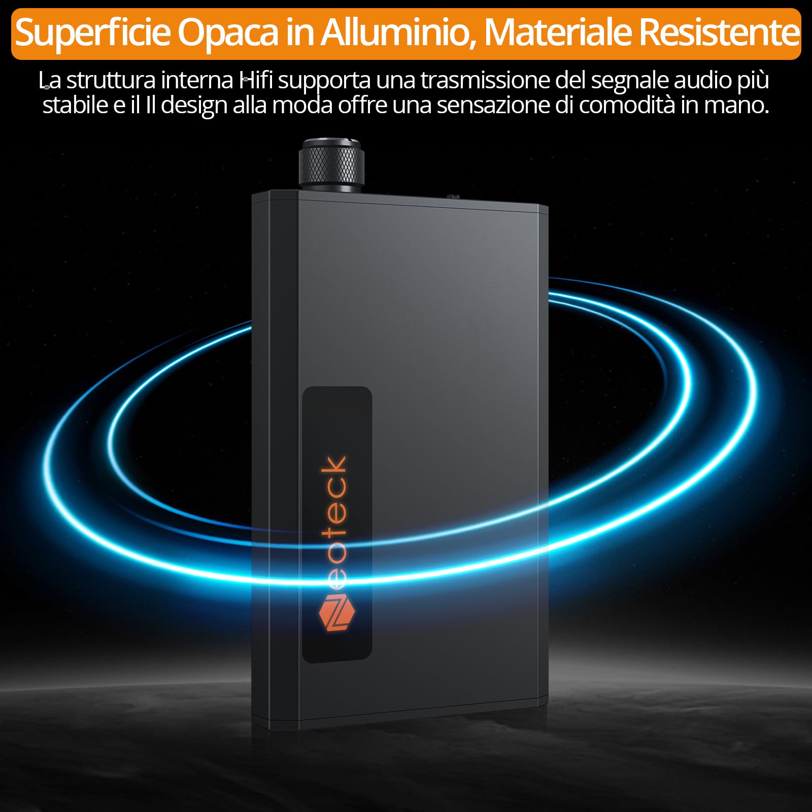 Neoteck 3.5 mm Amplificatore Portatile Cuffie con Ricevitore Bluetooth 5.0 Amplificatore Cuffie 16-300Ω Amplifier Audio Ideale per MP3 MP4 Smartphone Digitale Players Computer