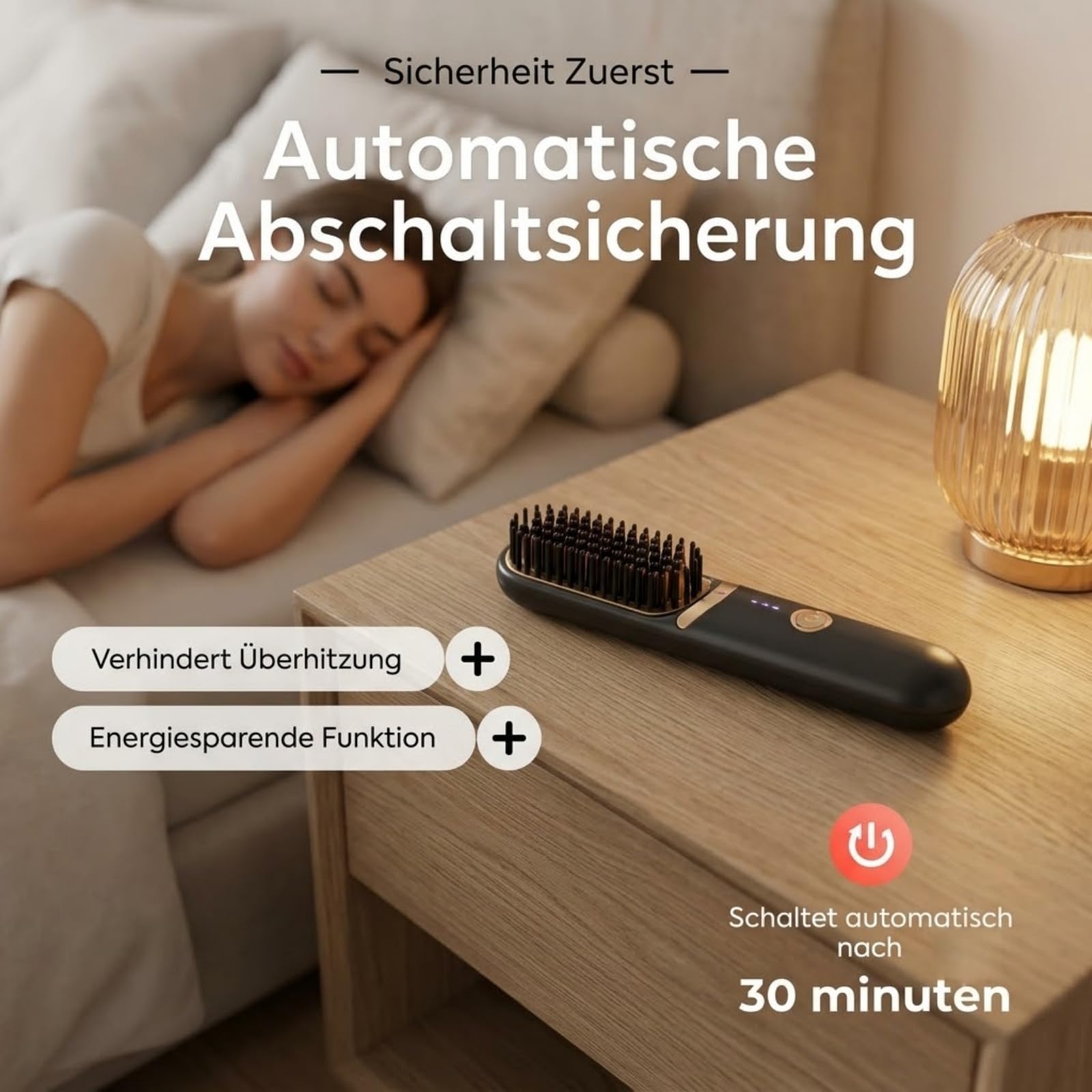 Ciriel - AirBrush Pro | Drahtlose Stylingbürste, 3 Temperaturstufen 160-200°C, Wiederaufladbare BüRste für GläTten und Locken (rosa)