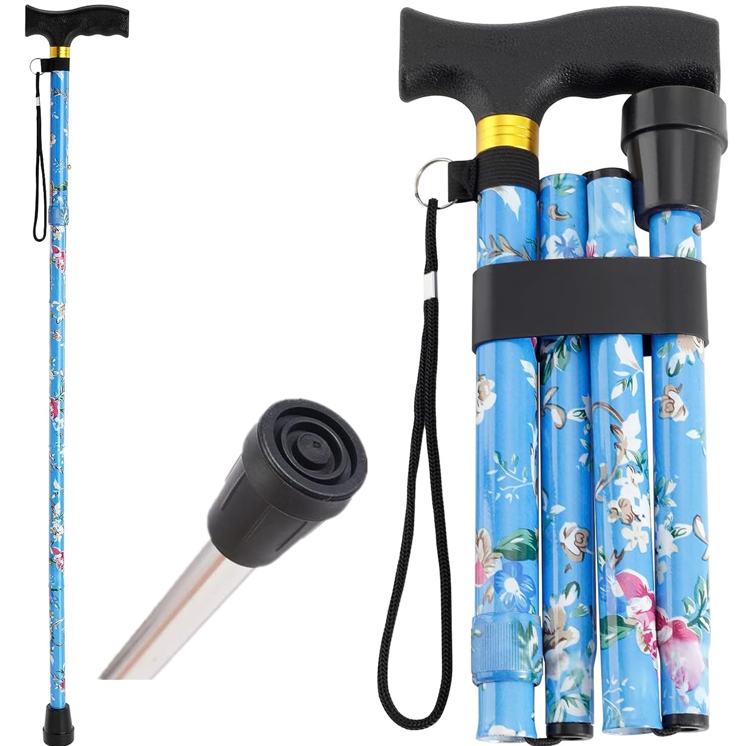 Folding Cane for Seniors, Walking Cane, Folding Cane for Seniors and Adults, Comfort Folding Lightweight Cane, Walker, Folding Cane for Men and Women