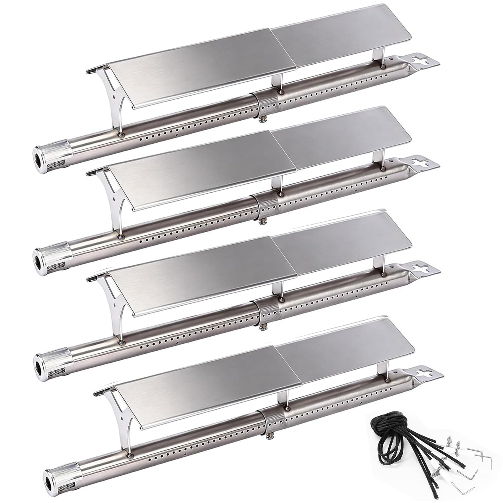 GFTIME 31 cm do 45 cm uniwersalna osłona palnika, części zamienne do Landmann, Enders, Campingaz, Outback, Taino, Tepro, Proficook, Barbecook, palników ze stali nierdzewnej i płyt grzewczych, 4 sztuki
