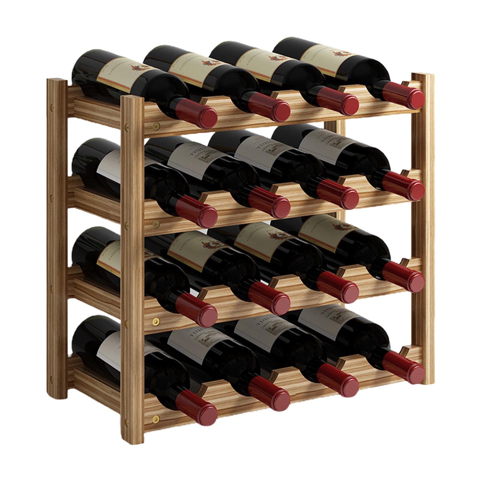Nucelit Wooden Wine Rack Cabinet Holders Shelf Holders Storage Wine Racks Home Kitchen Gadgets Wood Holder Stand