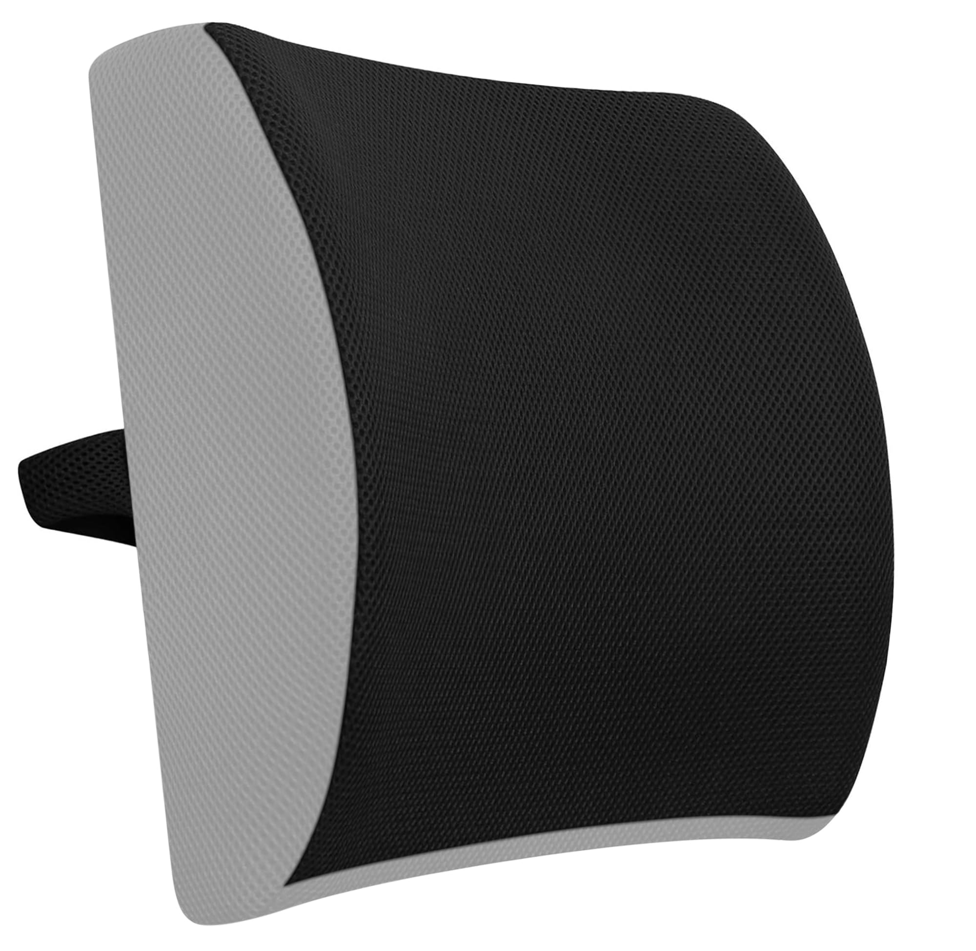 Medirelief Orthopedic Memory Foam Back Cushion for Tailbone, Sciatica & Lower Back Pain Relief – Ergonomic Lumbar Support Seat Cushion for Office, Home, Car, Wheelchair – Grey/Black