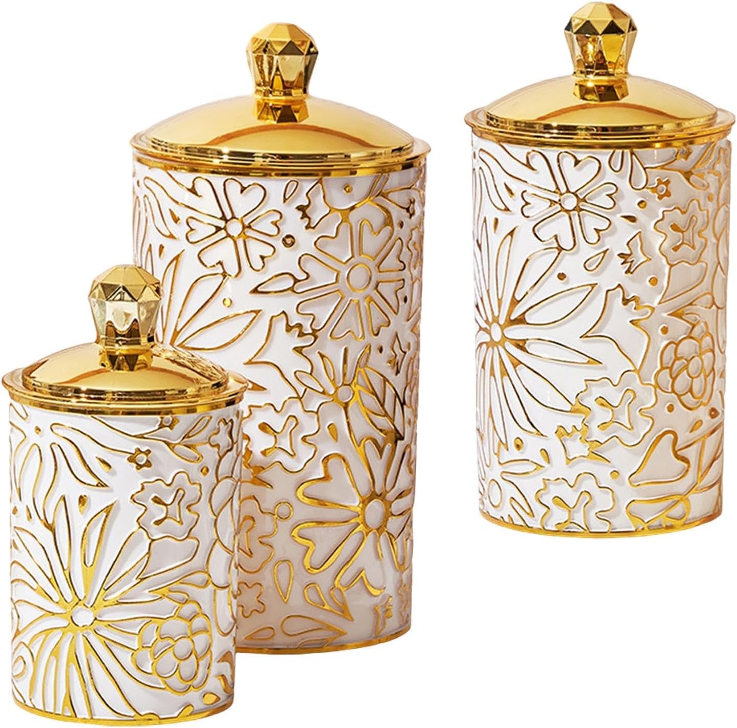 3x Food Storage Jar Tea Canister Reusable Multifunctional Kitchen Counter Food Storage Container Cookie Jar for Coffee Beans