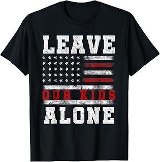 Leave Our Kids Alone - Vintage USA Flag Tee Pride Men Women T-Shirt