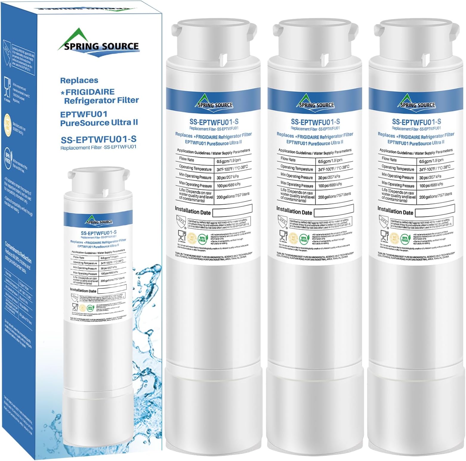 VENUSFILTER Replacement for EPTWFU01, Pure Source Ultra II, EWF02, 012505454226