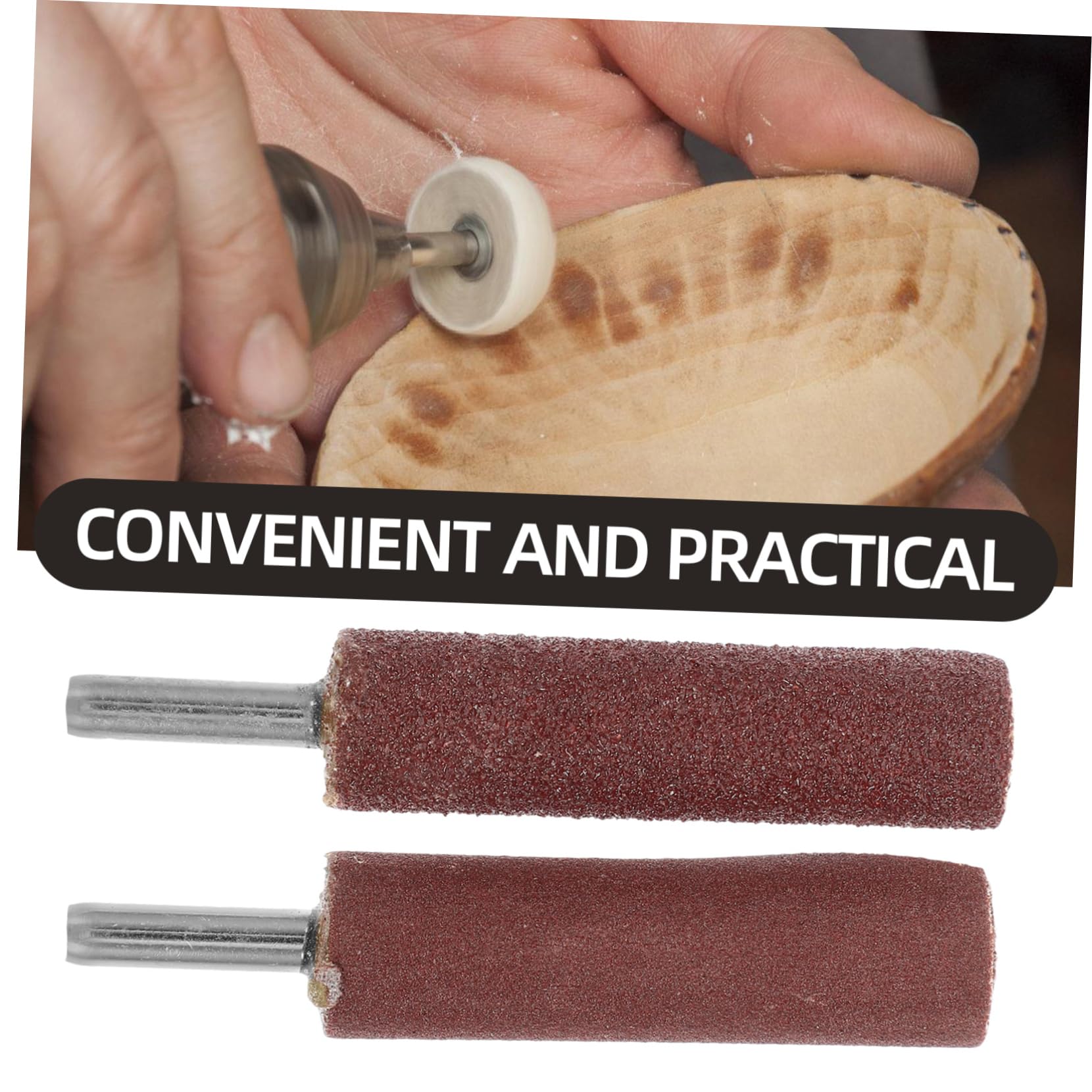 SOLUSTRE 4pcs Sanding Drum Die Attachment for Grinder Sandpaper Roll Polishing Head Flap Wheel Easy Replacement for Woodworking