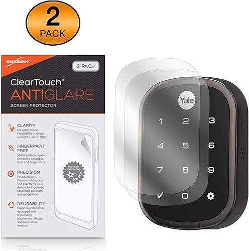 Miniatura 2 de BoxWave Protector de pantalla compatible con Yale Assure YRD256 SL  ClearTouch Anti-reflejo (2 unidades), antihuellas mate para Yale Assure YRD256 SL