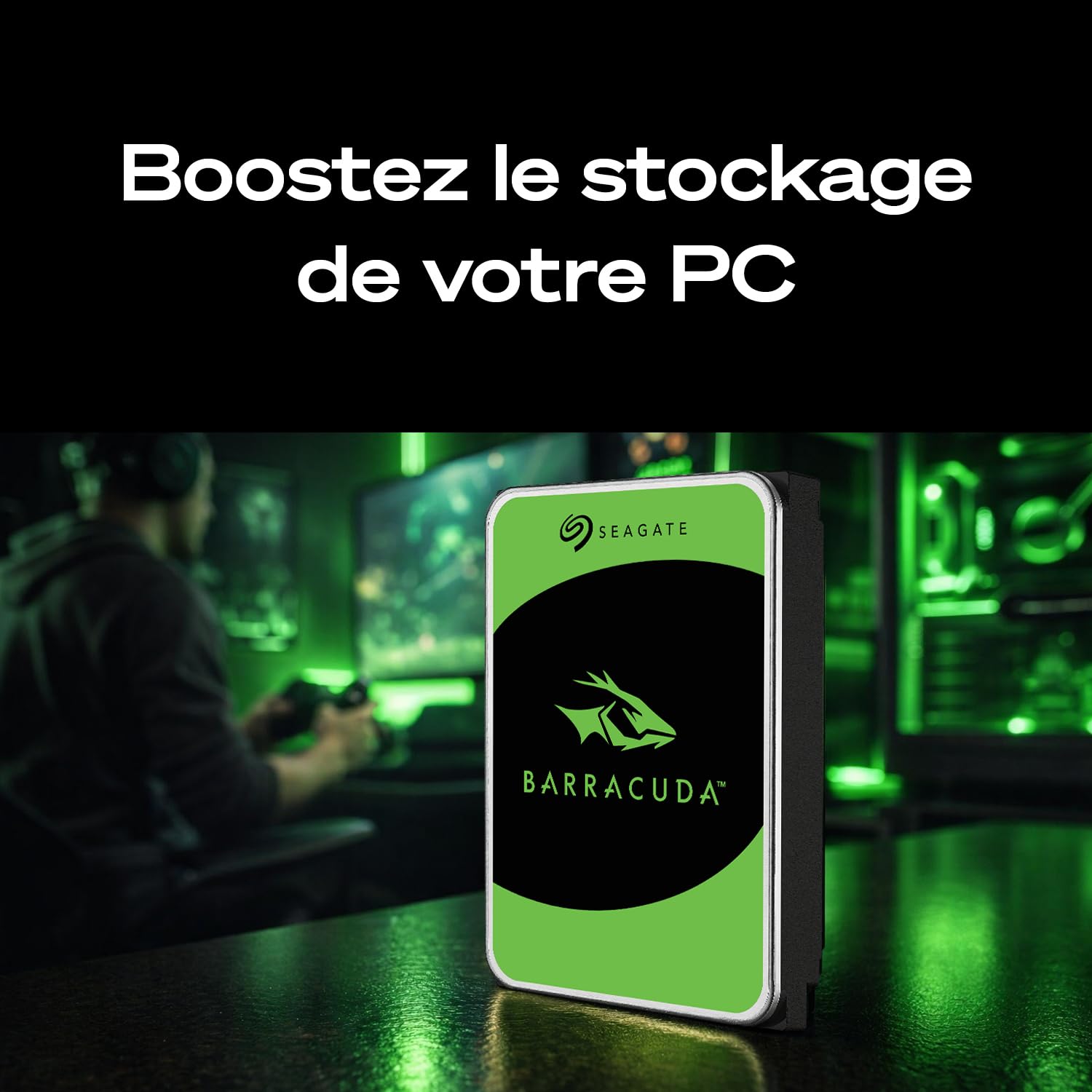 Seagate BarraCuda 8To Disque dur interne HDD 3.5 pouces SATA 6 Goit/s 5400 tr/min 256 Mo cache ST8000DMZ04