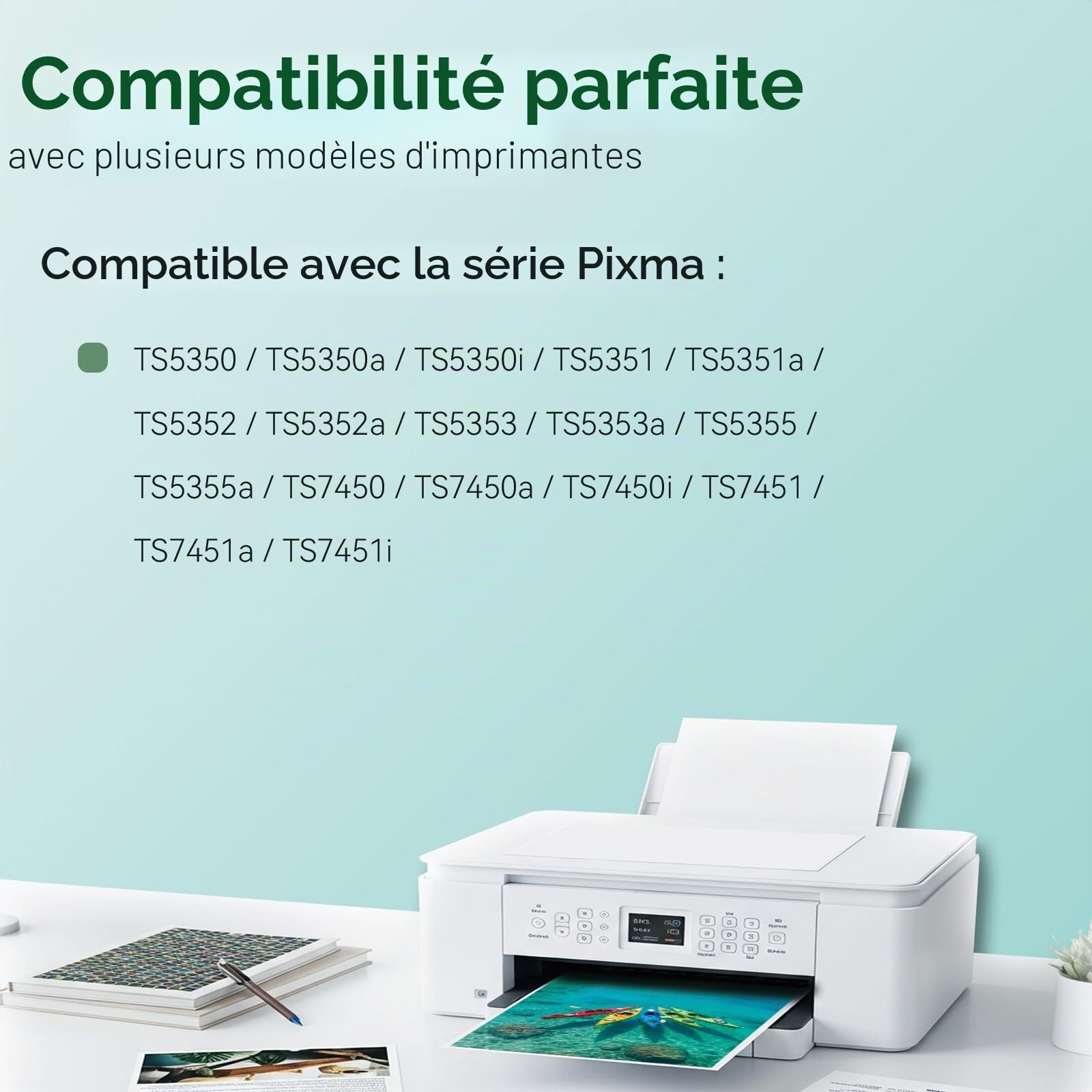 Encre PG-560/CL-561XL – 750/600+ Pages, Remplacement pour Cartouche Canon 560 561 Originale Noire & Couleur, pour Pixma TS5350i TS5350a TS5351 TS5352 TR5355a TS7450i TS7451