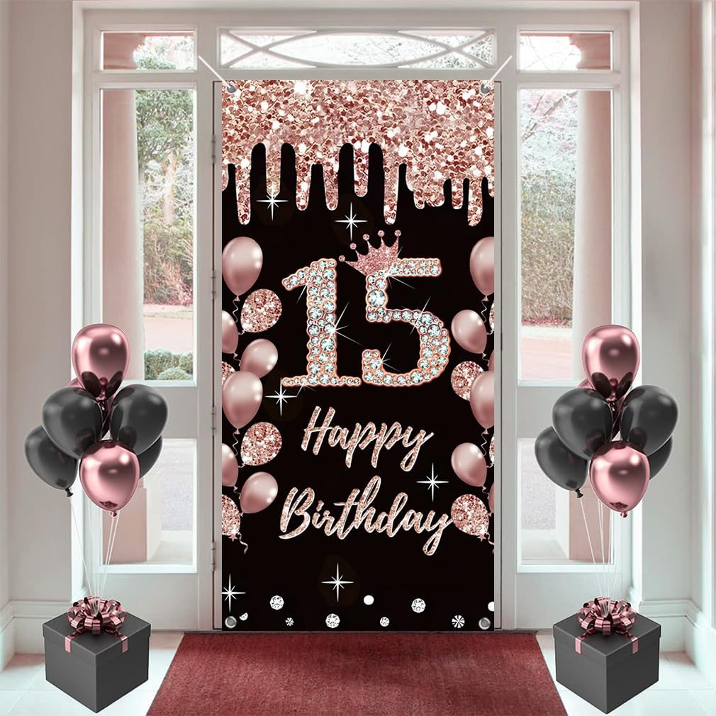 15° compleanno ragazza decorazione 15° compleann o striscione