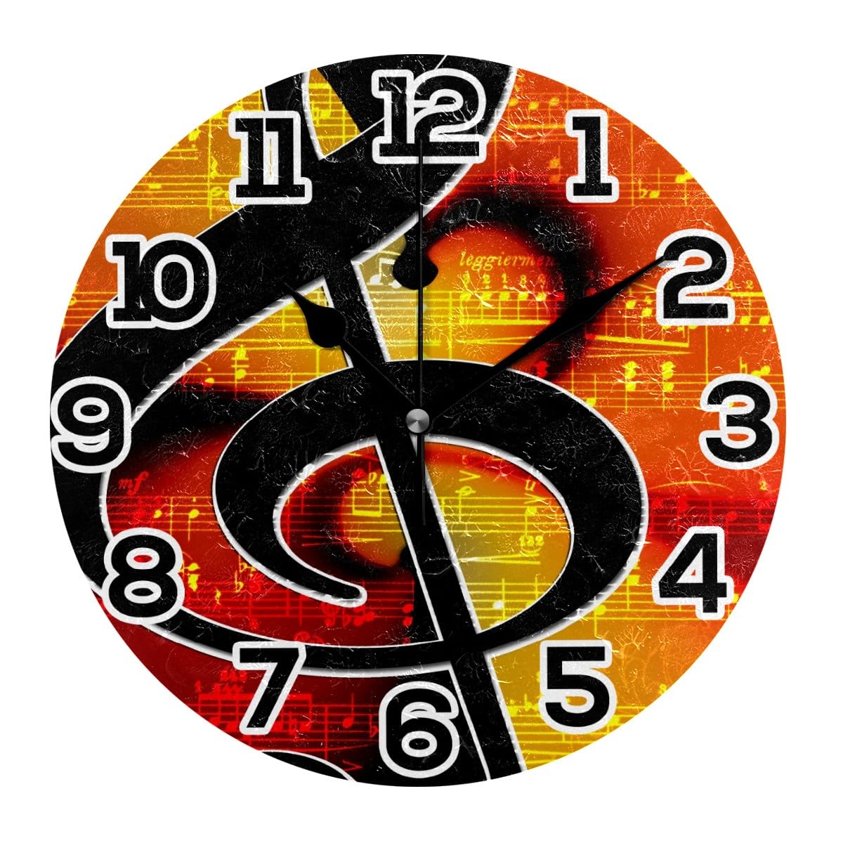 Horloge murale mélodie silencieuse pour décorer le salon, le bureau ou une chambre d'enfant