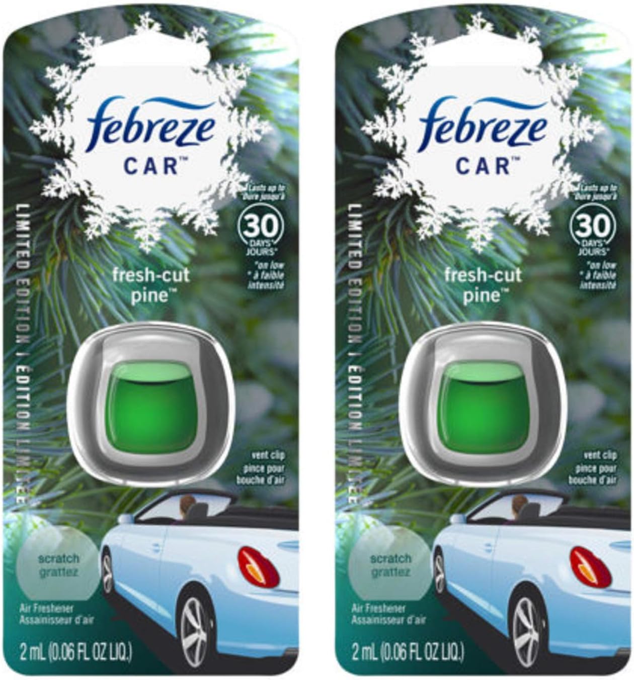 Febreze Car Vent Clips Smoke Odor Eliminator, Fresh Citrus