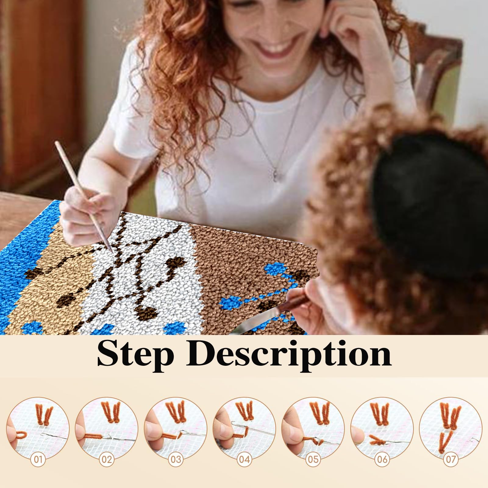 Maty z haczykami do samodzielnego wiązania, zestawy zatrzasków, zestaw haczyków zatrzaskowych, zestaw do samodzielnego wiązania dla dorosłych, zestaw do haftu krzyżykowego, do samodzielnego wykonania