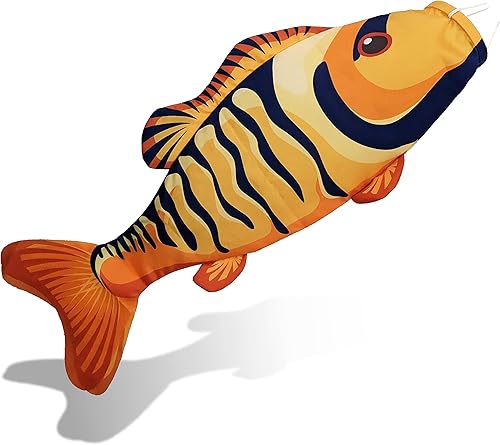 Madrona Brands Calcetín de viento de pez tigre Decoración duradera para colgar al aire libre terraza, jardín, muelle, patio y más 32 pulgadas