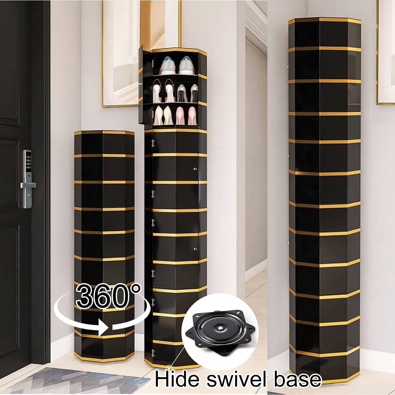 360°回転シューズラック♡新品 Amazon｜360°回転シューズキャビネットレ 回転靴ラック 靴の