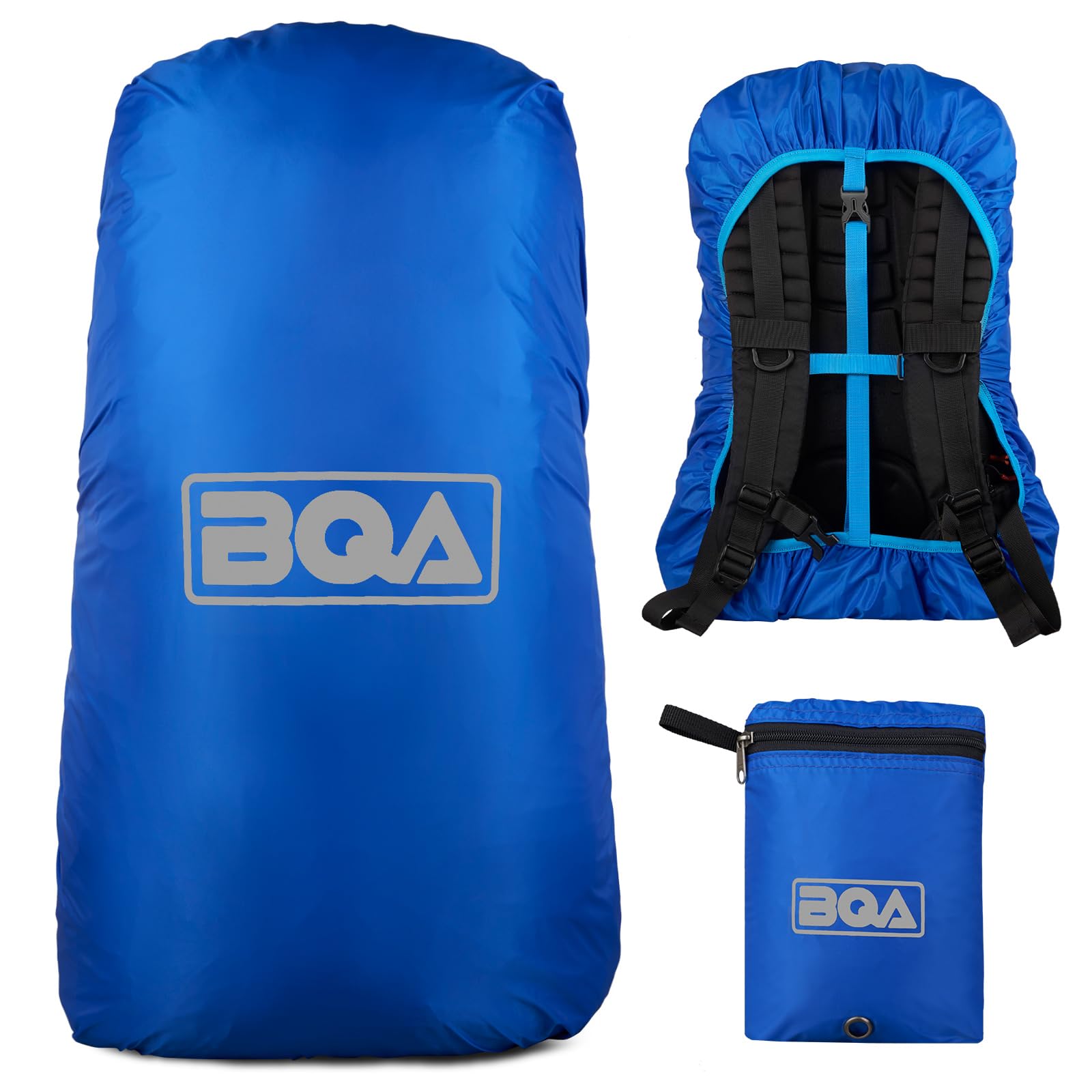BQA Coprizaino Antipioggia Parapioggia per Zaino (10-70L) Stoccaggio Monopezzo con Copertura a Zaino con Fibbia Regolabile per Escursionismo, Campeggio, Ciclismo