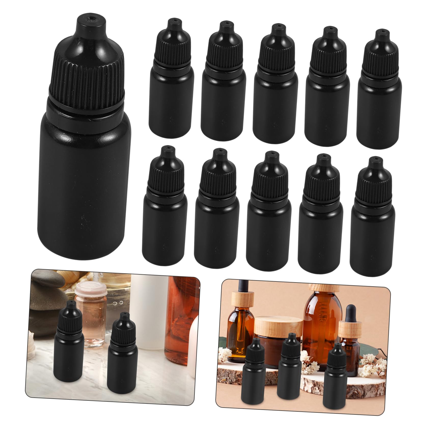 TOVINANNA 3sets Squeezable Eye Liquid Empty Dropper Sub-Pack Bottles Small Dropper Bottles Empty Plastic Eye Liquid 24pcs*3