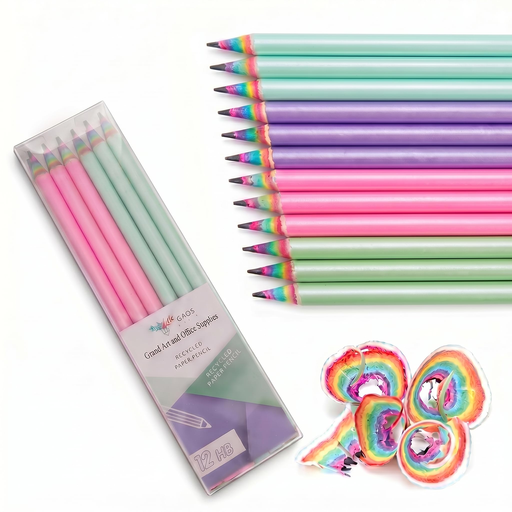 Colouring Pencils Gifts for Teenage Girls, Hb Coloured Rainbow Pencils Set for School, Party Bag Stocking Fillers for Kids, Cute Stationary for Drawing Writing, Best Arts and Crafts for 4/7/10/11/12