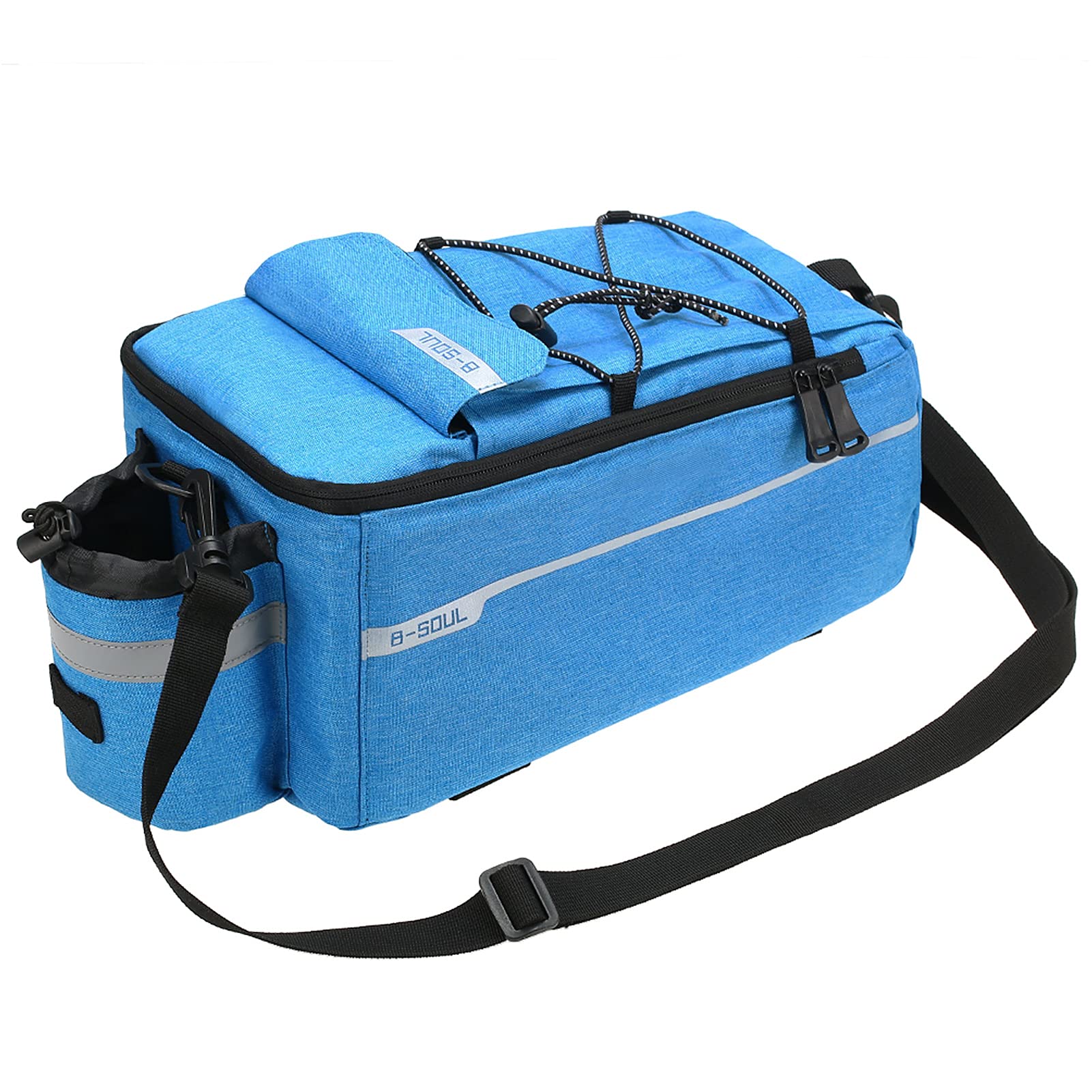 Seeyo Insulated Trunk Cooler Bag Cycling Bicycle Rear Rack Storage L age Bag Reflective MTB Bike Pannier Bag Shoulder Bag
