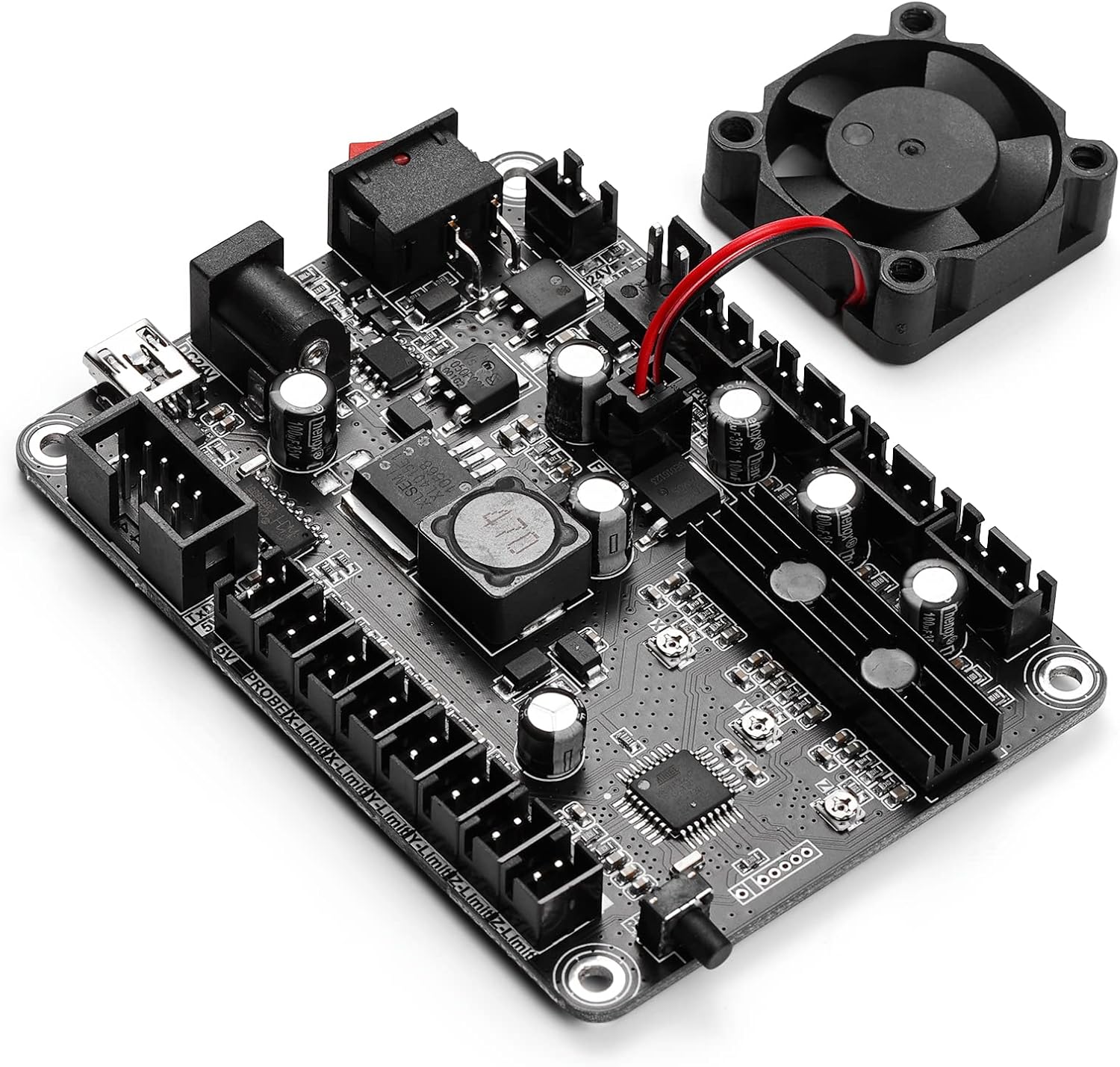 SainSmart Genmitsu CNC Controller Board without case, showing components