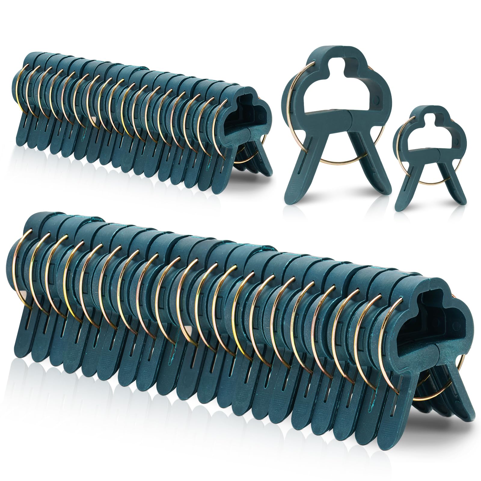 KINGLAKE 60 Stück Pflanzenclips Pflanzklammern für Kletterpflanzen, Tomatenclips, Pflanzen Rankhilfe Clips, Tomaten Clips, Blumenklammern, Klammern Befestigen für Pflanzen-(30M +30L)