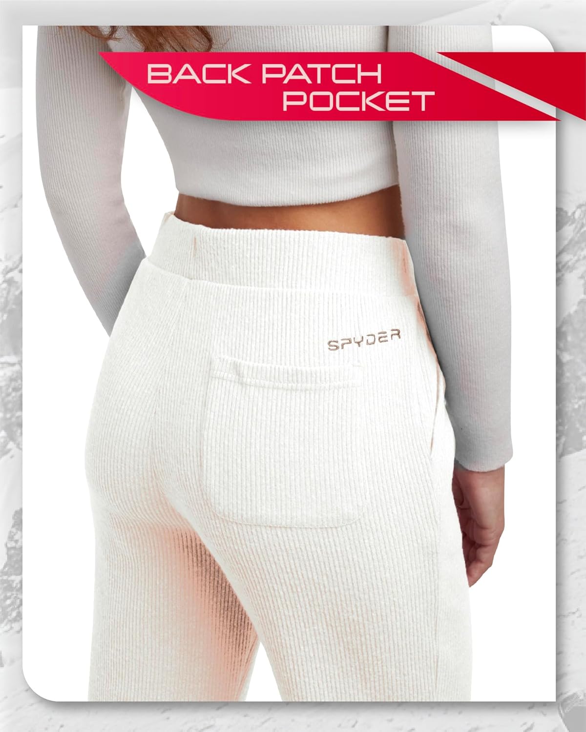 Spyder Womens Sweatpants - Soft Brushed Fleece High Waisted Performance Womens Joggers with Pockets Drawstring & Cuffed Legs - Image 2