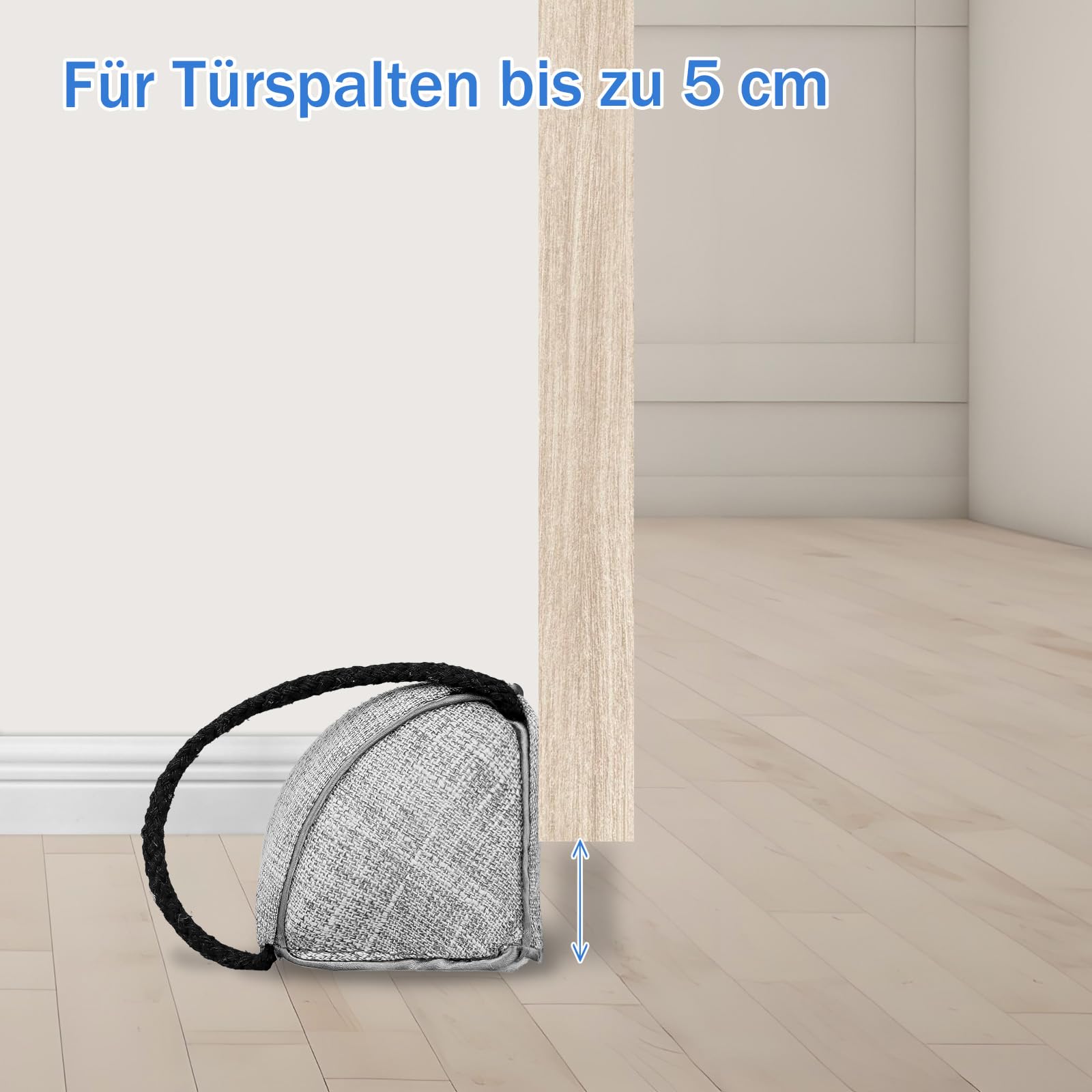 Paraspifferi per porte 90 cm, paraspifferi triangolari, per porta di casa e finestre, paraspifferi per porte, riduce la perdita di calore in inverno freddo, grigio