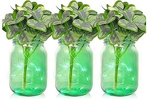 Irish Decorations for Home: Shamrock Mason Jars