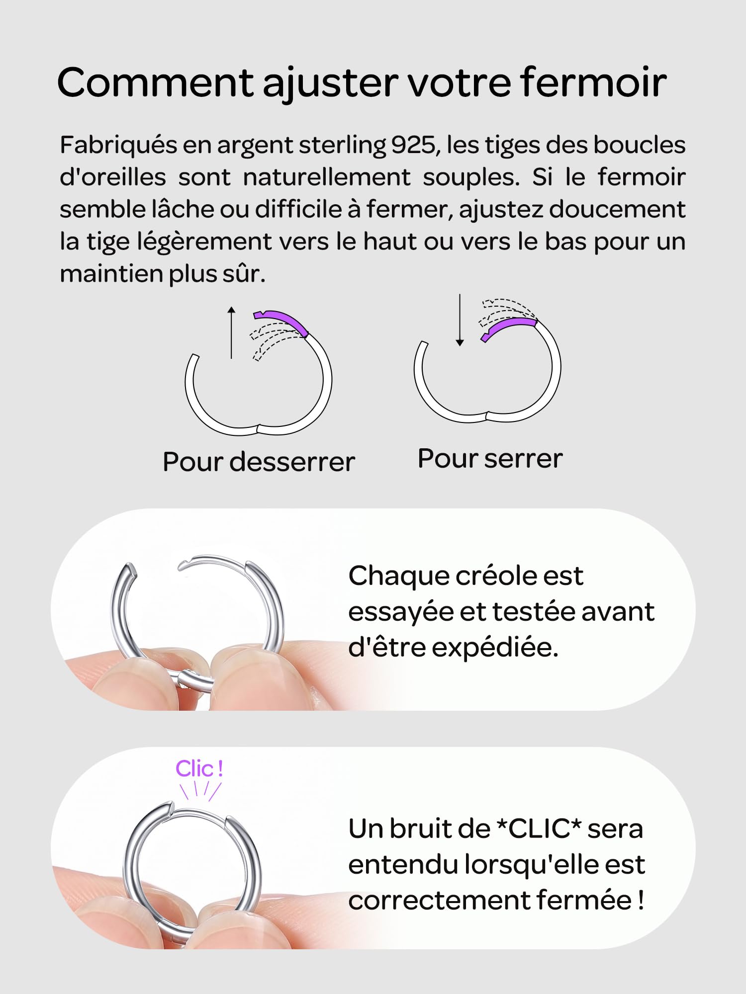 ChicSilver Petite Créoles Argent 925 Massif Femme Homme 8/9/10/12/14/16/20MM Boucles d’Oreilles Mini Hoop Pour Or/Argent/Noir/Or Rose