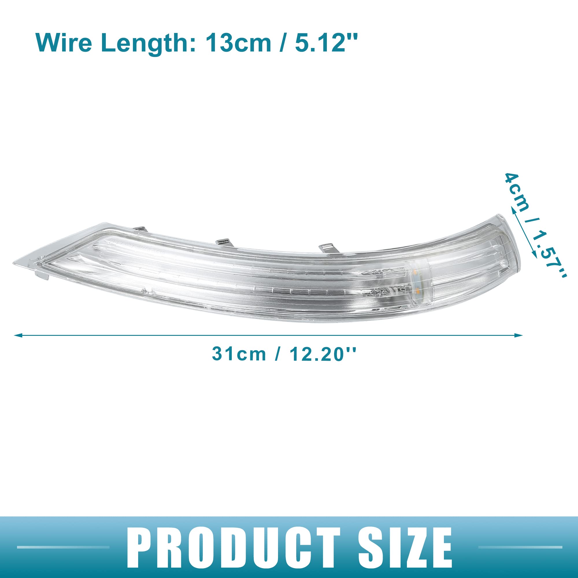 A ABSOPRO Coche Derecho Trasero Vista Espejo Señal Luz 7L6949102C para VW Touareg