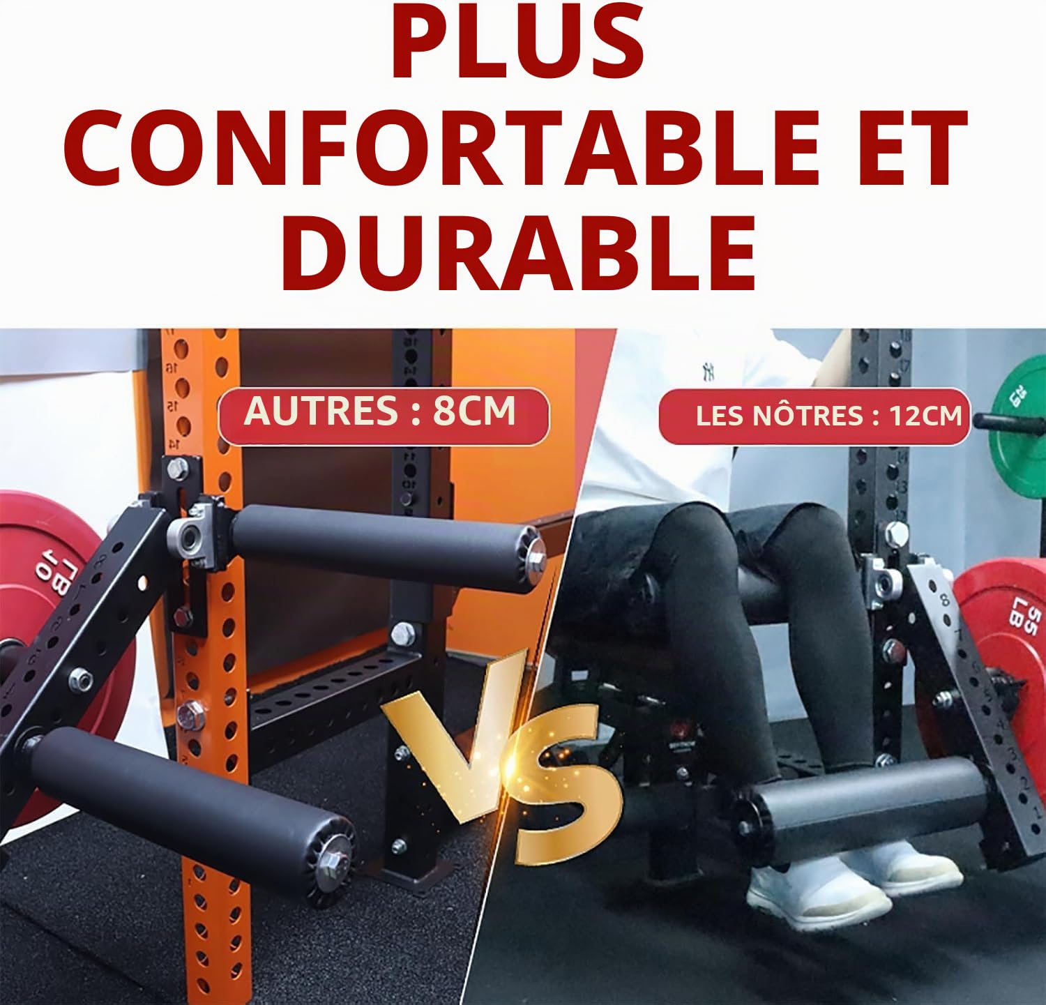 Support d'extension de jambe pour rendre les jambes plus fixes, fixation d'extension de jambe pour extension de jambe réglable et fixation de support de squat pour machine à boucler
