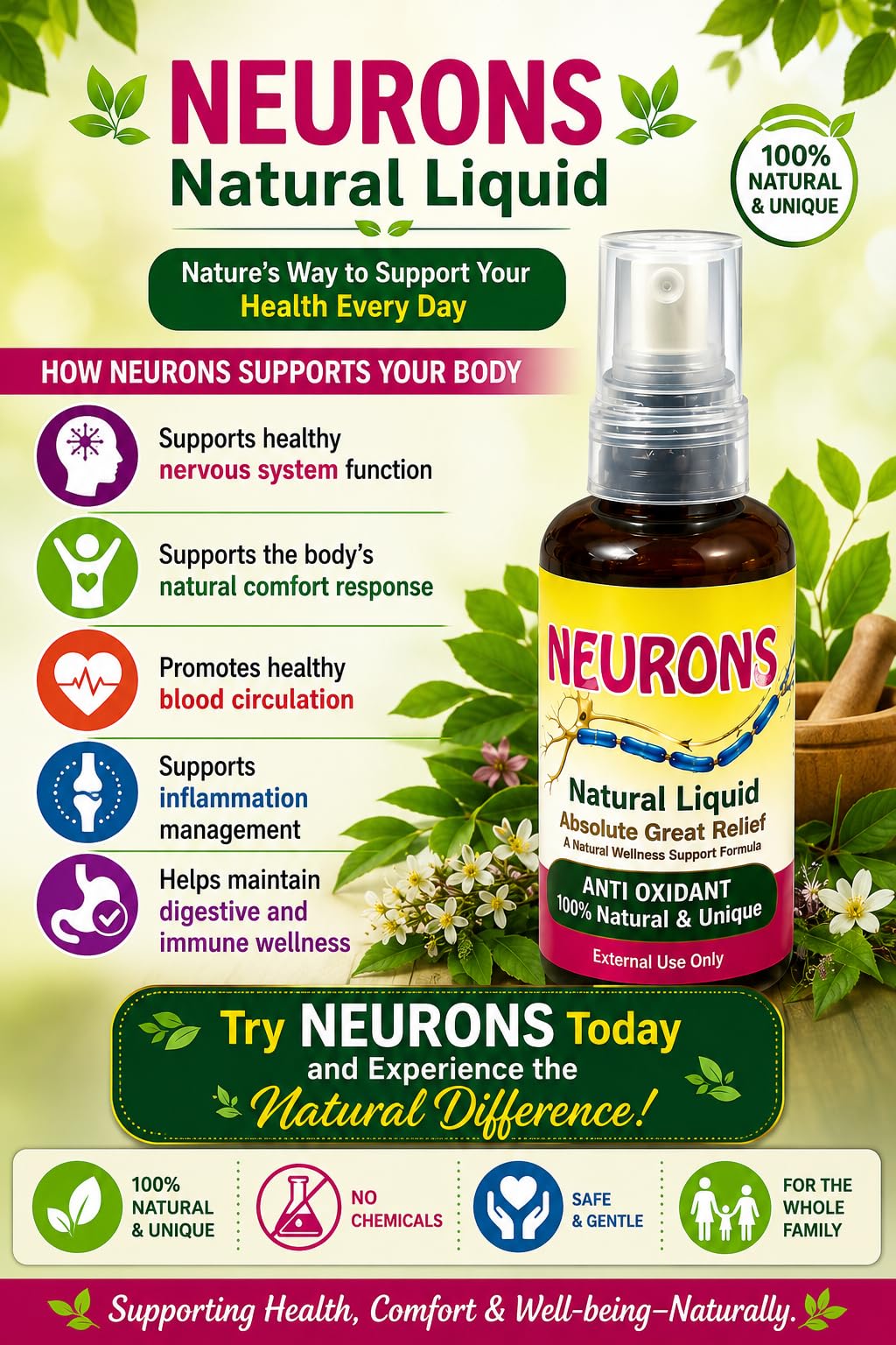 NEURONS Natural Liquid helps soothe burning, pricking, tingling, and discomfort with diabetic neuropathy — Amazon image 7