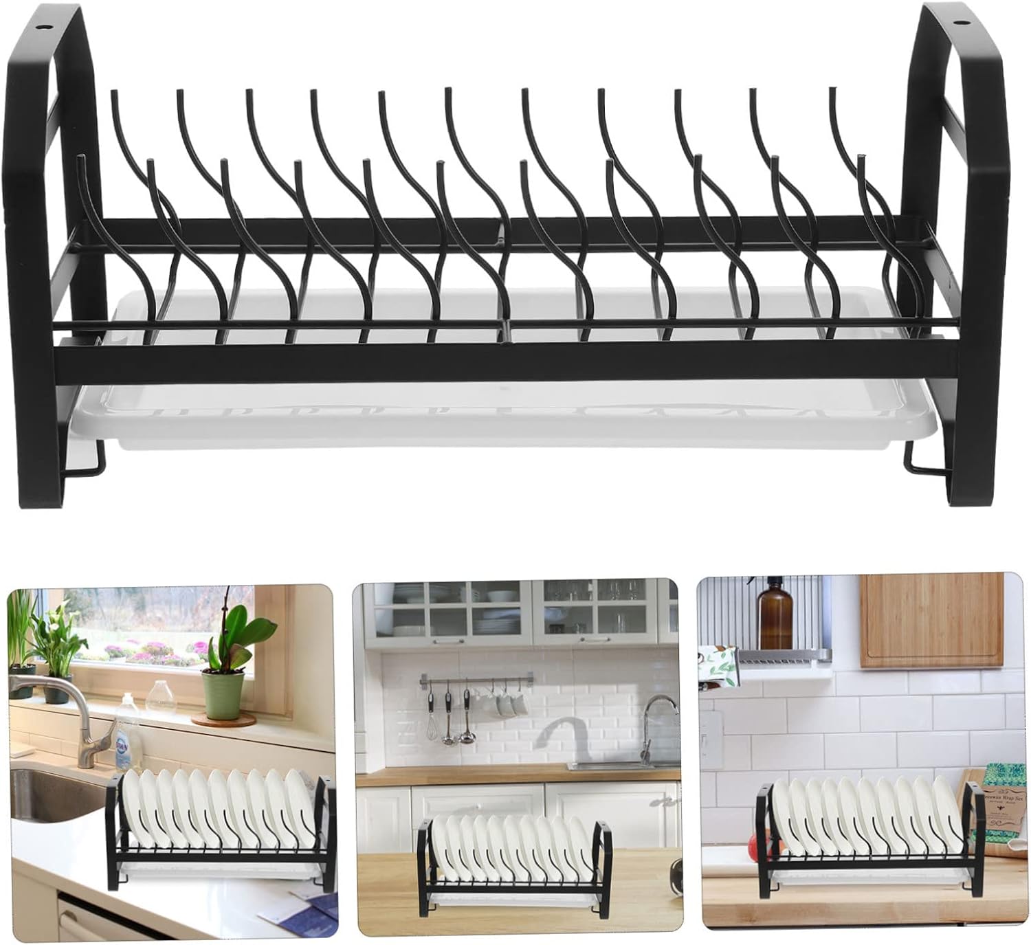 Dish Drying Rack with Drainboard Adjustable Kitchen Dish Rack for Counter Food-Grade Stainless Steel Compact Design for Efficient Drying for Small Kitchens