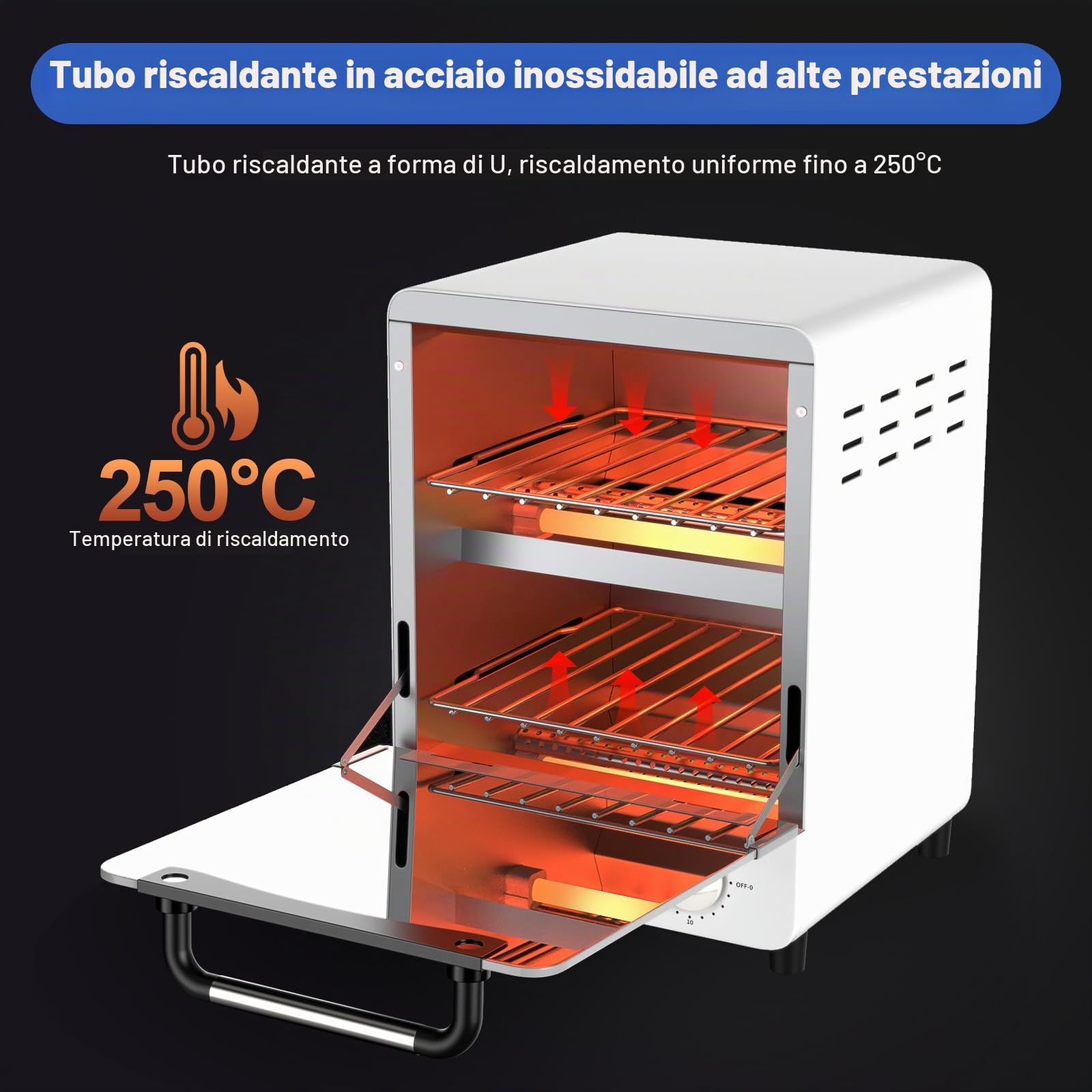 Xverycan 1000W Sterilizzatore ad aria calda Disinfezione, 12L Sterilizzatore a calore secco ad alta temperatura, piccoli sterilizzatori per strumenti per unghie, strumenti cosmetici