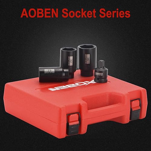 Miniatura 5 de AOBEN Llave de impacto inalámbrica de alto par de 21 V y 9 piezas de llaves de impacto de 12 pulgada