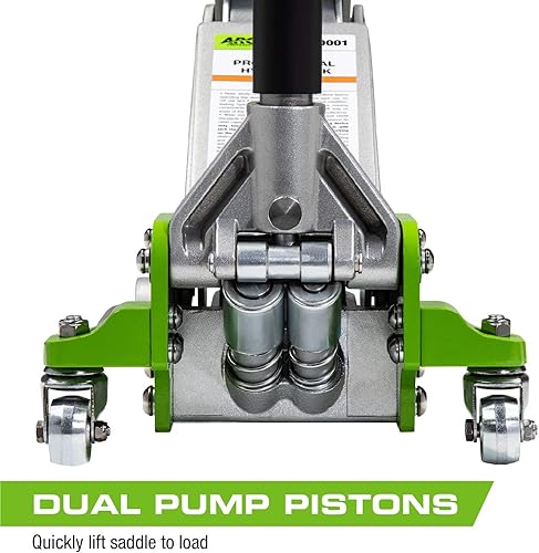 Miniatura 4 de Arcan Jack con diseño de trinquete y par de soportes de gato de 6 toneladas Pro-Lift doble pasador de bloqueo cerradura de mango y pasador de
