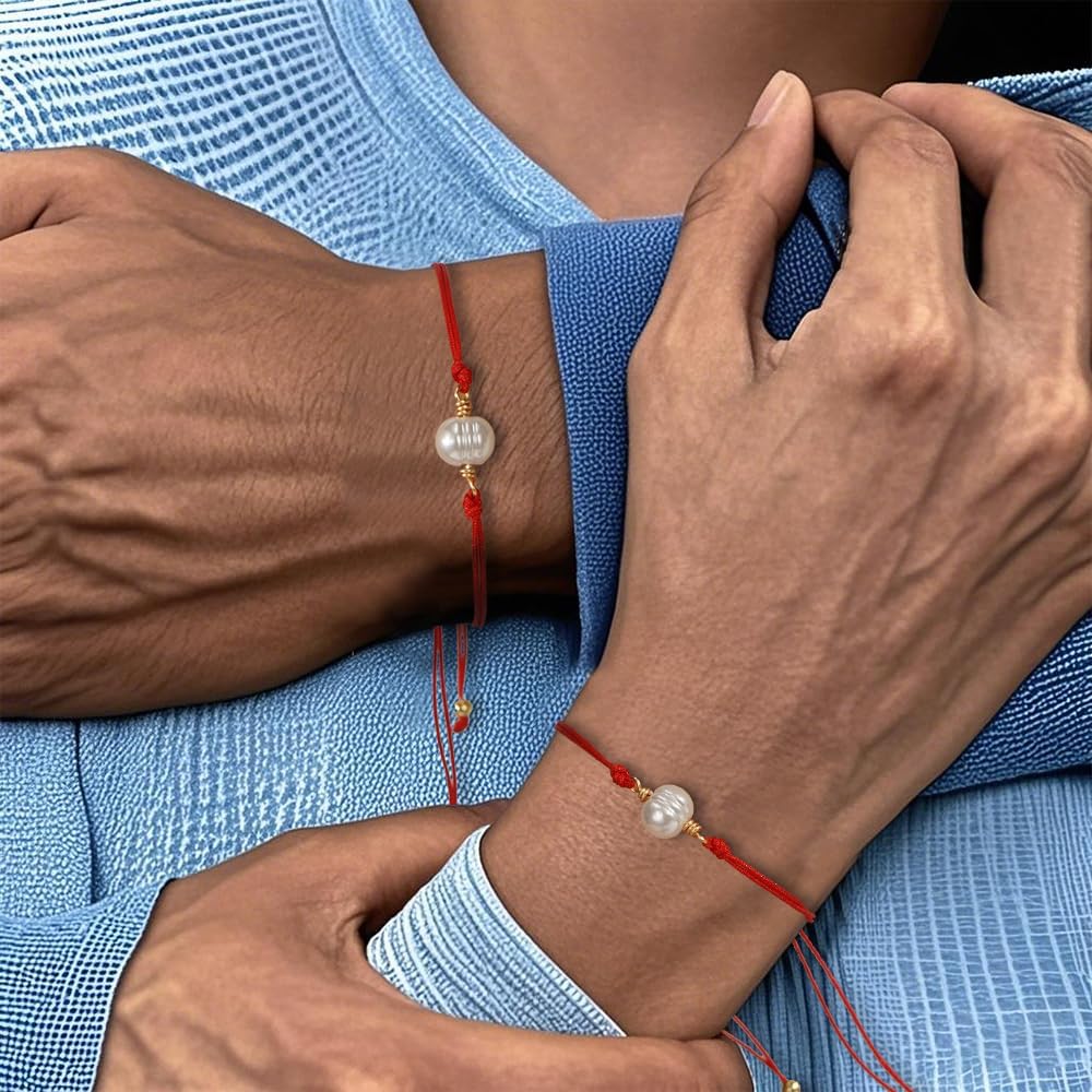 Heart Red String Matching Beaded Strand Couple Bracelets for Women,Stackable Charm Beads Friendship Jewelry Gift for Him Valentines Day - Image 2