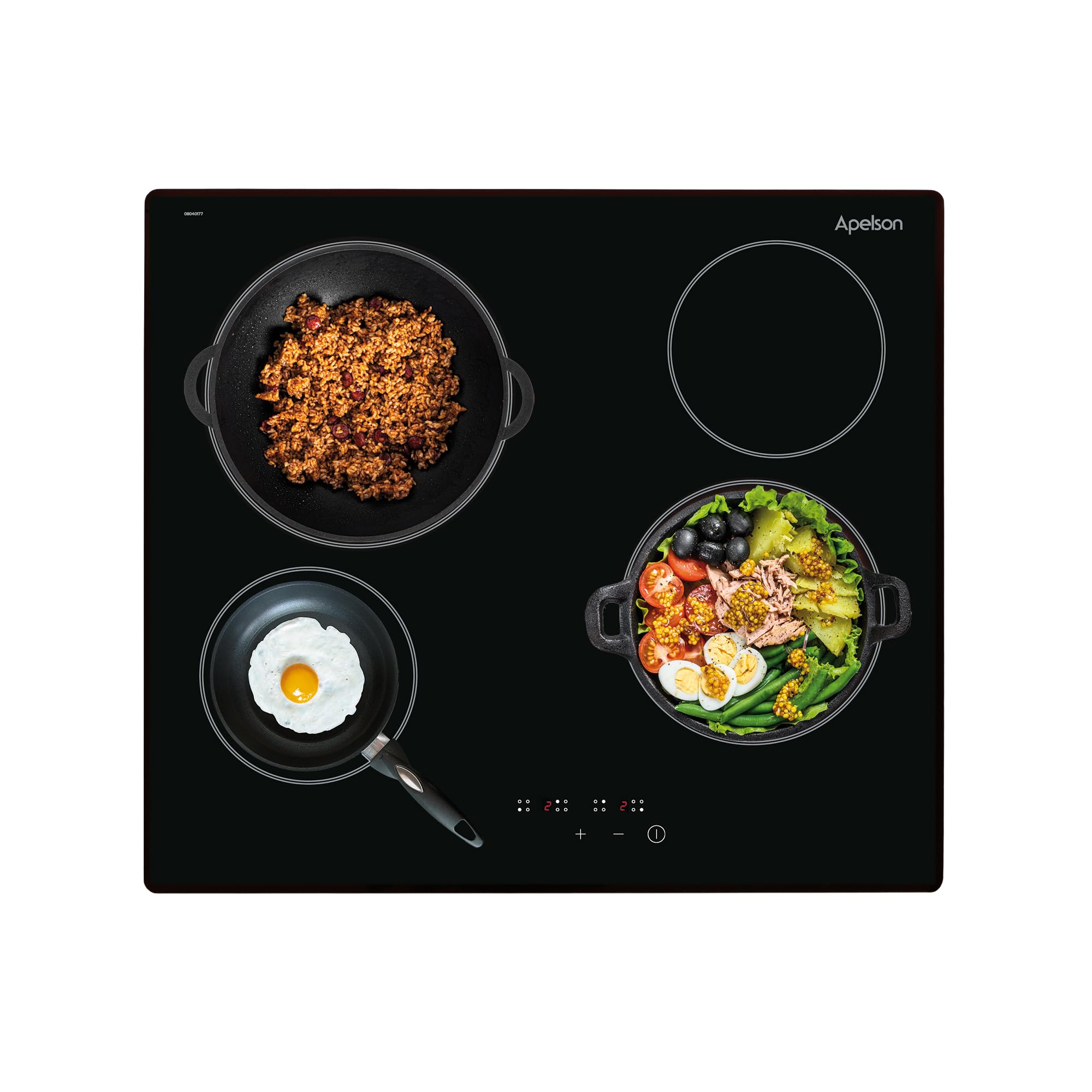 CATA AVT 460 S Piano di cottura a induzione 4 zone a induzione 9 livelli di potenza -Touch Control Indicatore di calore residuo Spegnimento automatico di sicurezza Potenza 6,5kW 59 cm